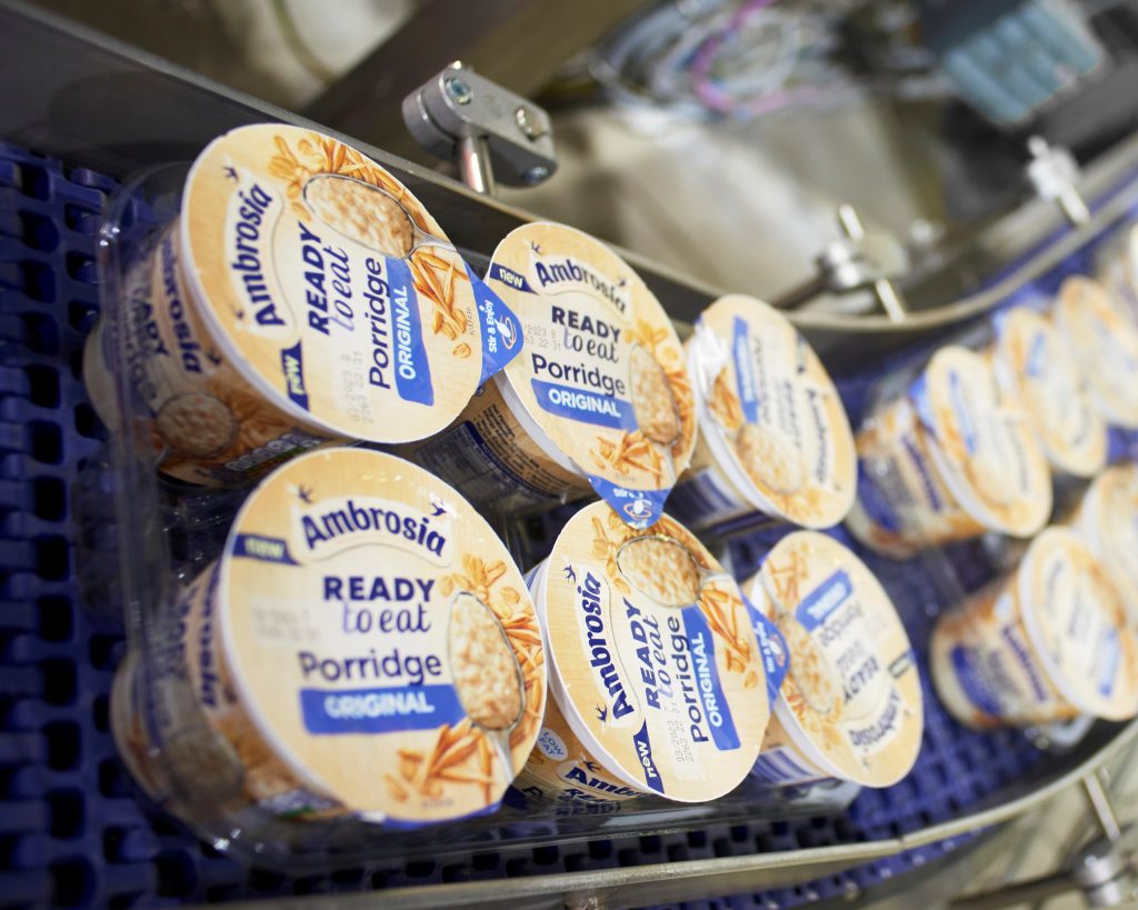 Premier Foods has published its half-year results revealing the business has made a strong start to the year, thus allowing it to drop its brand's prices, here showing one of the group's brand's: Ambrosia pots.