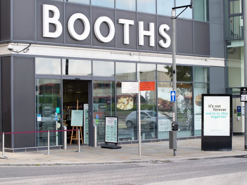 Booths is searching for a new chief financial officer as Ross Faith has stepped down, here showing a Booths store