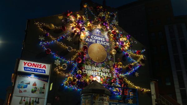 Cadbury is celebrating the return of its Cadbury Dairy Milk Chocolate Coins this Christmas, after almost a decade away from the shelves, here depicting the Christmas campaign