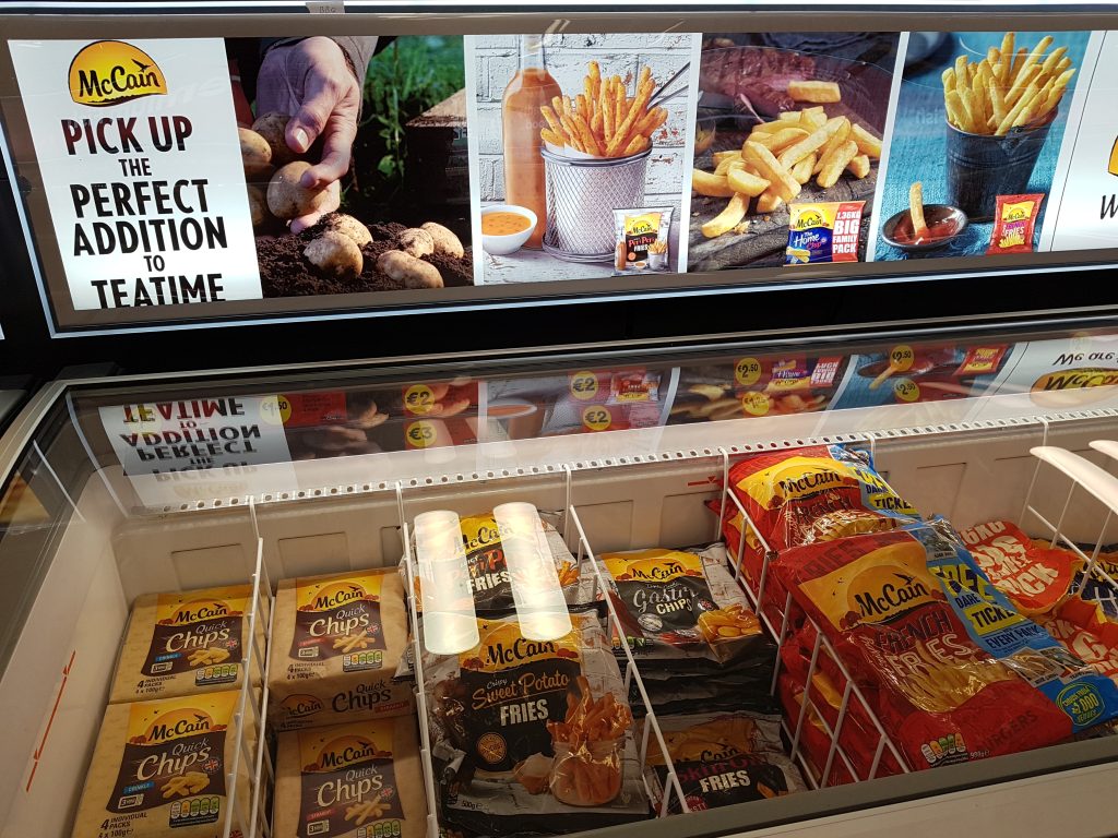 Frozen food brand McCain has been fined £700,000 after a factory worker lost two fingers in an 'easily avoided' incident at its site in Lincolnshire, here depicting a range of McCain products
