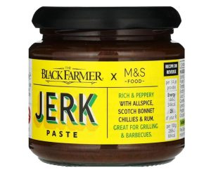 Urban farm shop The Black Farmer is to open its first permanent retail site in London's Brixton Village later this year, here depicting the Black Farmer's Jerk paste, promoted by M&S