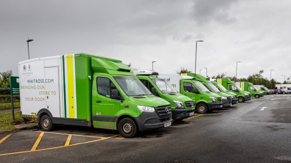 Waitrose is reintroducing charging suppliers who did not adhere to its strict delivery standards, following a suspension of the fees during Covid, here depicting a Waitrose truck