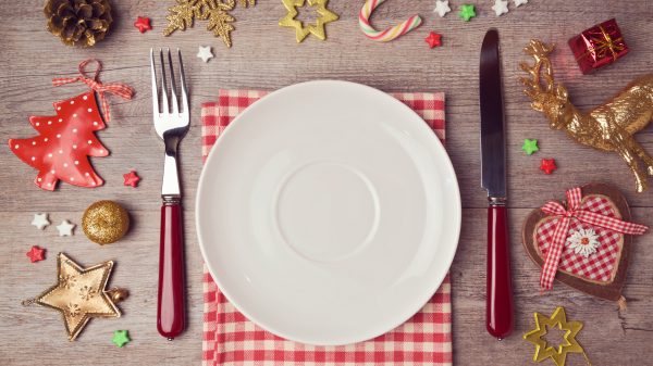 This year's Christmas dinner favourites could be at risk after farmers faced a tough harvest, caused by heavy rain and flooding in recent weeks, here depicting an empty plate