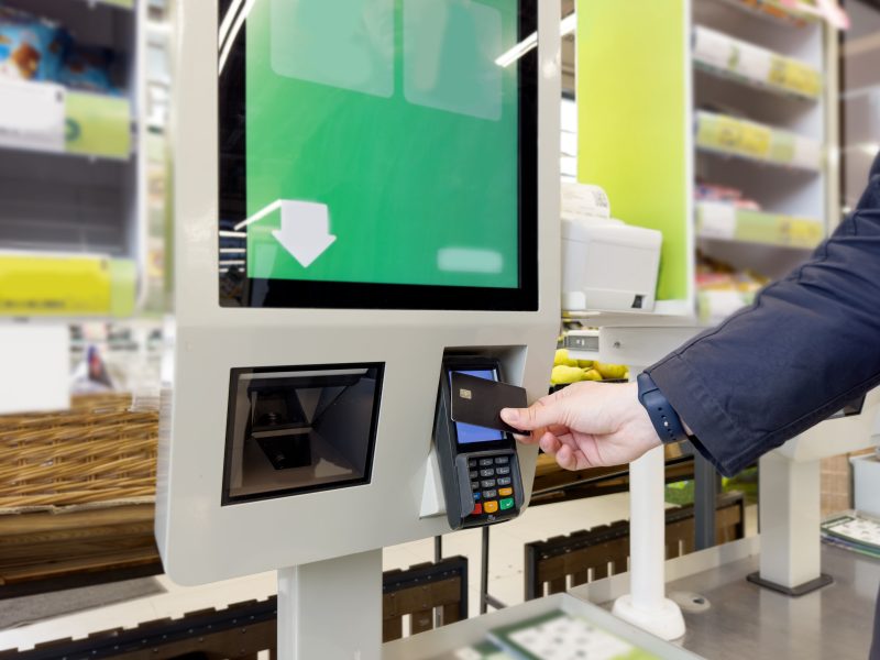 High-end grocer Booths is axing self-service checkouts in an aim to bolster its reputation for customer service and premium store experience. , here showing a self-service till