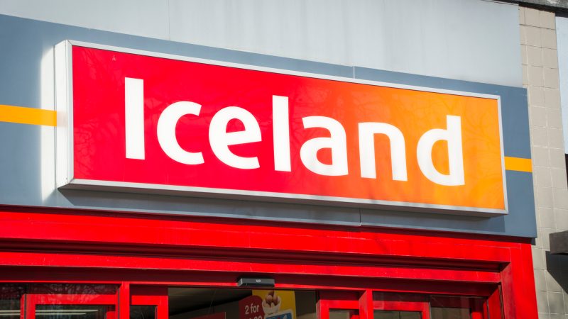 London-,February,,2019:,Iceland,Foods,Store,Exterior,Logo,On,High