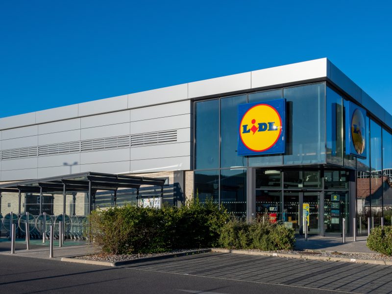 Lidl has become the first supermarket to introduce 28 weeks full pay for colleagues on maternity or adoption leave, here depicting a Lidl store
