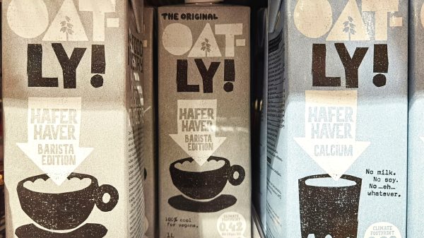 Plant-based brand Oatly has won a High Court battle against the UK dairy industry, granting it the right to continue to use 'milk' on its packaging, here depicting Oatly brand