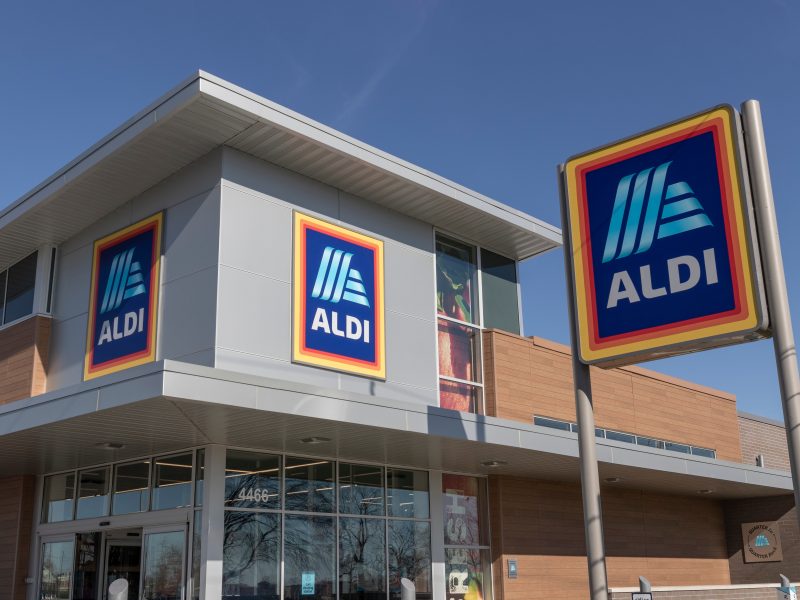 Aldi has launched a new recipe page to encourage shoppers to adopt a varied five-a-day produce to their weekly shop, here depicting an Aldi store