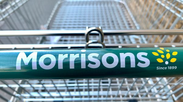 Morrisons has rolled out new seated areas in its stores as it encourages customers to "stop and rest", depicting here a Morrisons branded trolley