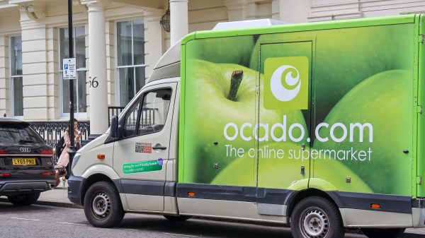 Ocado has emerged as the top food retailer for customer satisfaction, as overall ratings across the sector fell to their lowest level since 2015, here depicting an Ocado van