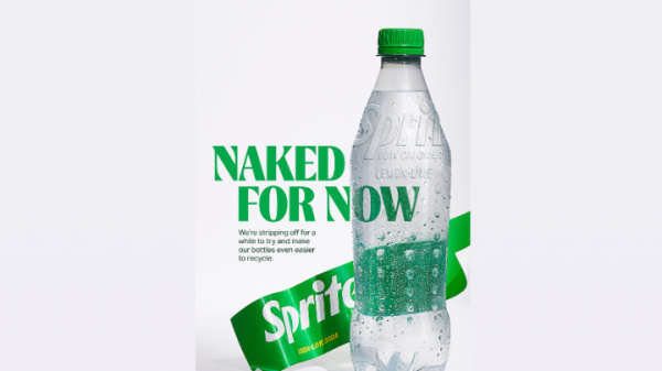 Here depicting a Coca-Cola created Sprite label-less packaging poster