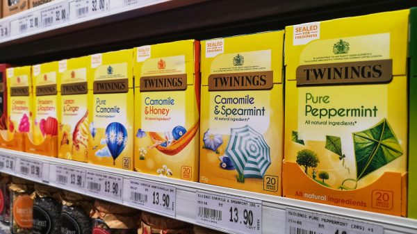 Associated British Foods (ABF)has delivered strong first quarter results, following international brands such as Twinings trading well across its key markets, here depicting Twinings in store