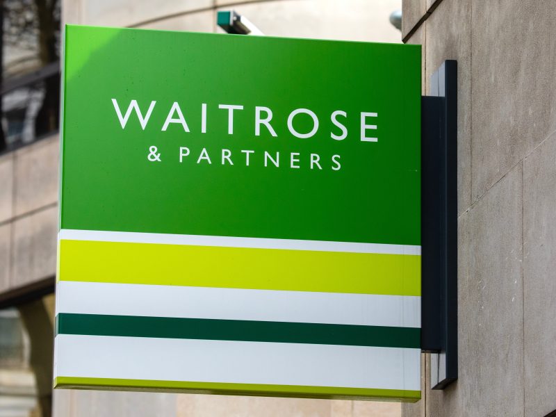 Waitrose store sign