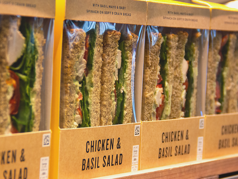 M&S paper sandwich packaging