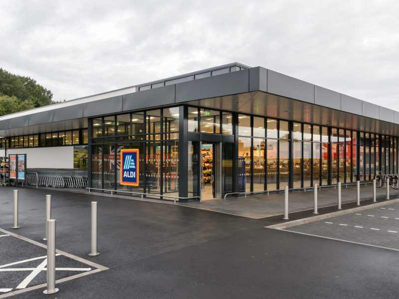 Here depicting an Aldi new store