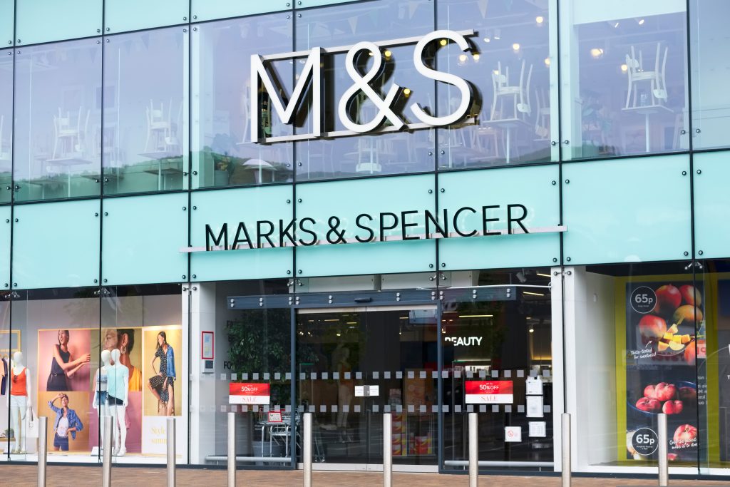 Here depicting an M&S store