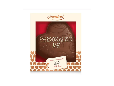 Thornton's heart shaped Personalise Me Valentine's Day chocolate