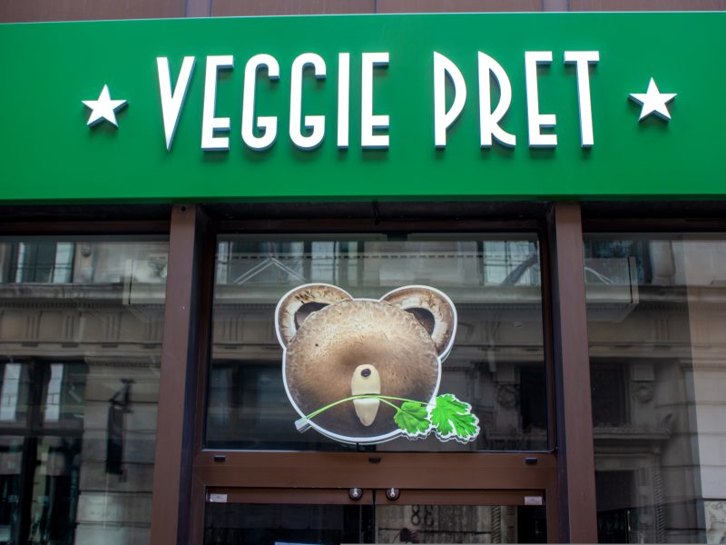 Depicting a Veggie Pret store