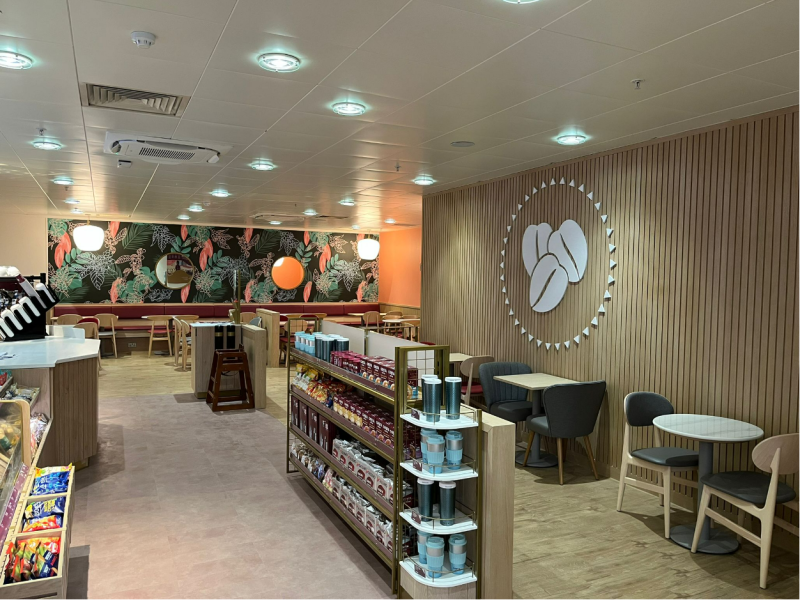 Costa Coffee cafe in a Sainsbury's store