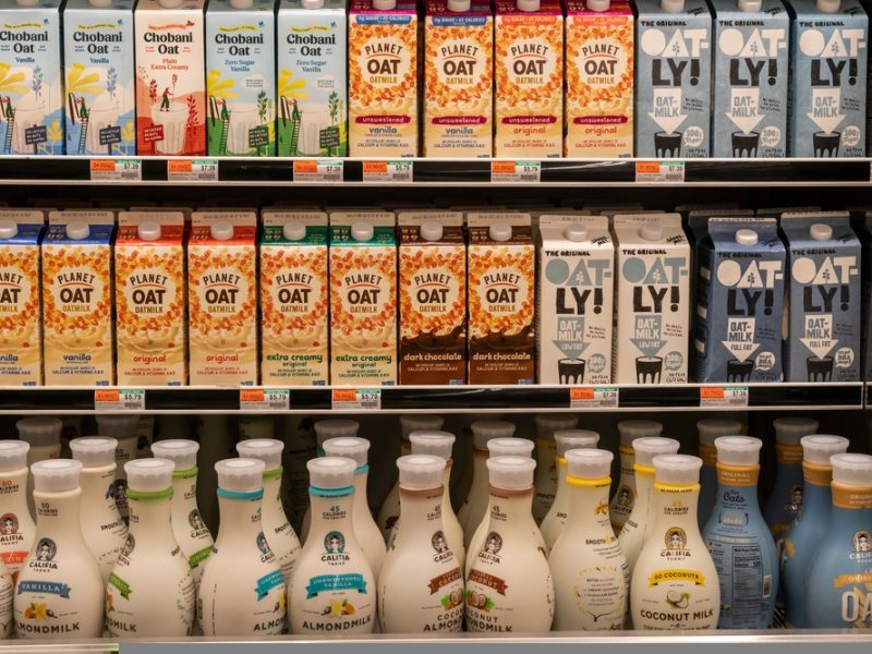 Plant-based milk supermarket - non-dairy