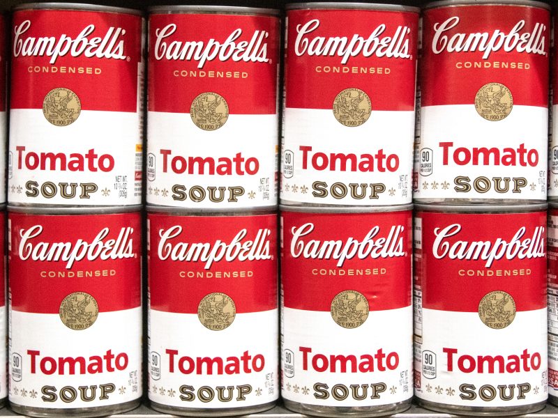 Here depicting Campbell's tomato soup