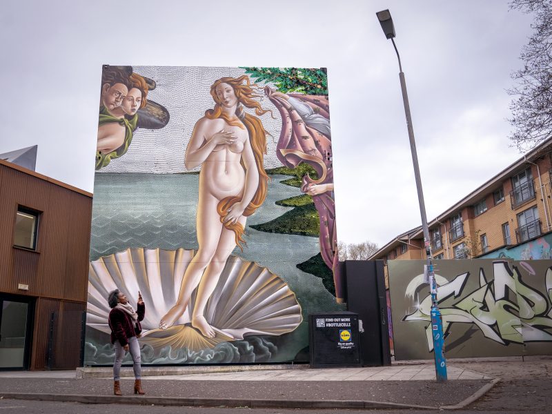 Here depicting a Lidl has unveiled a 'Bottlecelli' mural dedicated to celebrating the discounter's plastic recycling scheme's achievements.