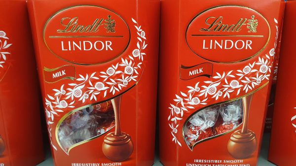 Here depicting Lindt Milk chocolate