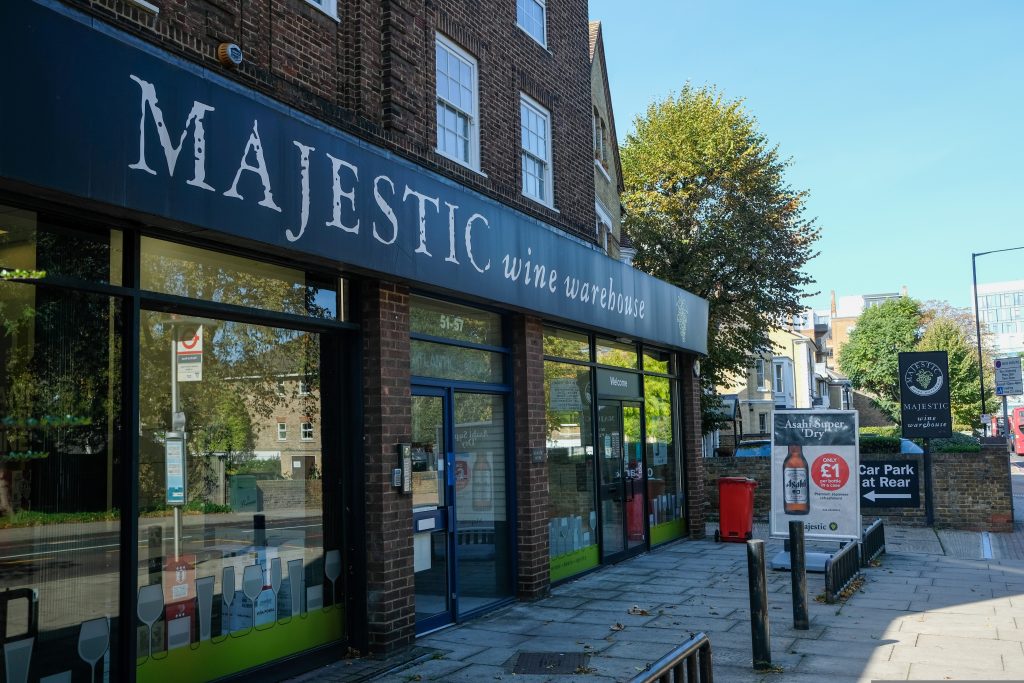 Here depicting Majestic Wines stores