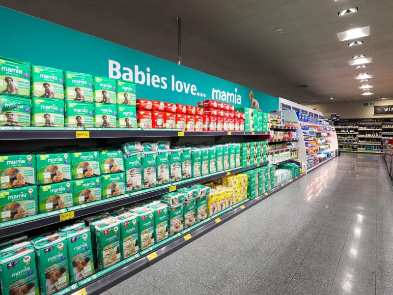 Showing Mamia Aldi infant milk products