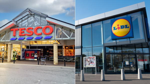 Here depicting Lidl and Tesco clubcard