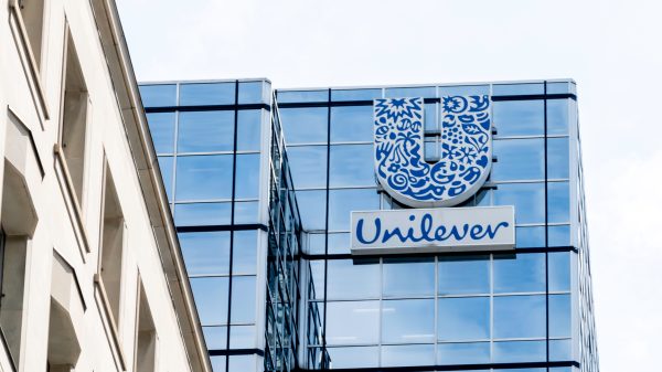 Here depicting Unilever's glass branded building