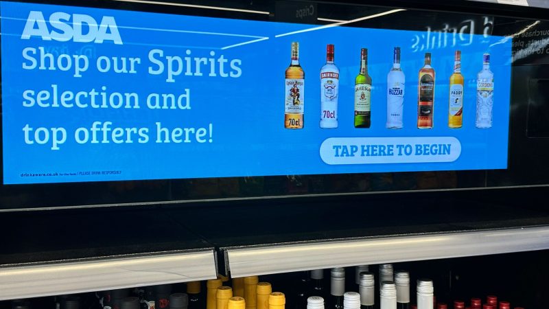 Asda is to begin trialling ‘Digital Spirits Display Screens’ in 23 of its Express convenience stores as part of a new tie-up with Smirnoff-owner Diageo.