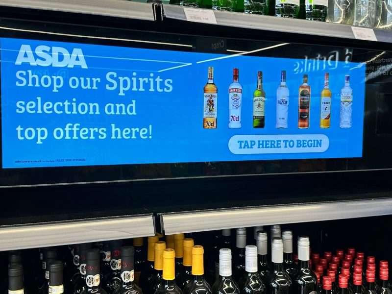 Asda "Digital Spirits Display Screens"
