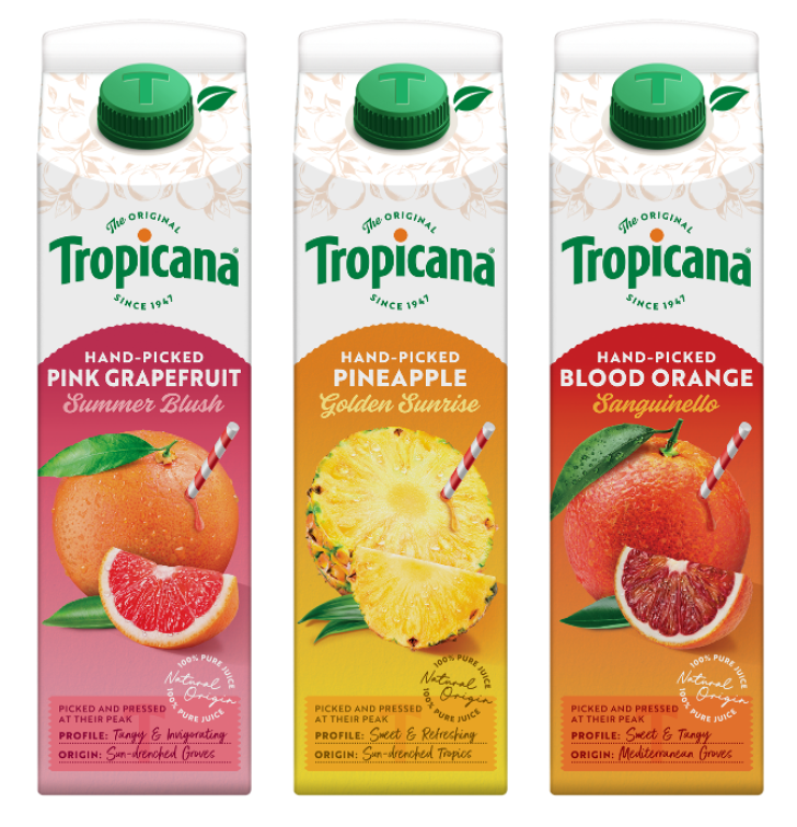 Tropicana launches new brand identity alongside new products