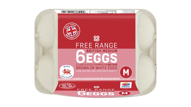 Co-op is introducing British white eggs across its 2,400 stores in a bid to support its 100% free range commitment.