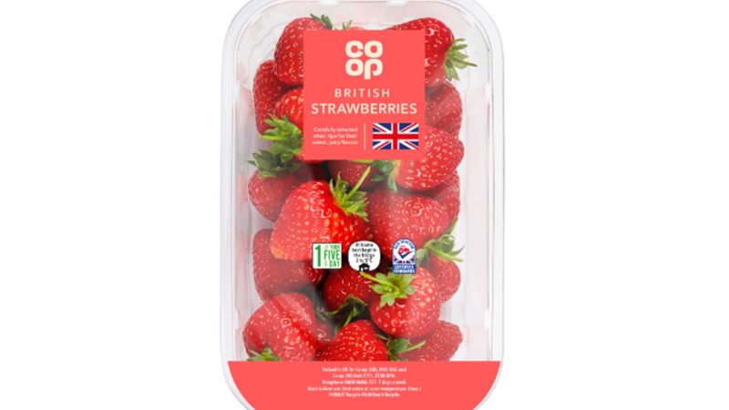 The Co-op has become the first UK retailer to move to 100% British strawberries across its entire own-brand range. 