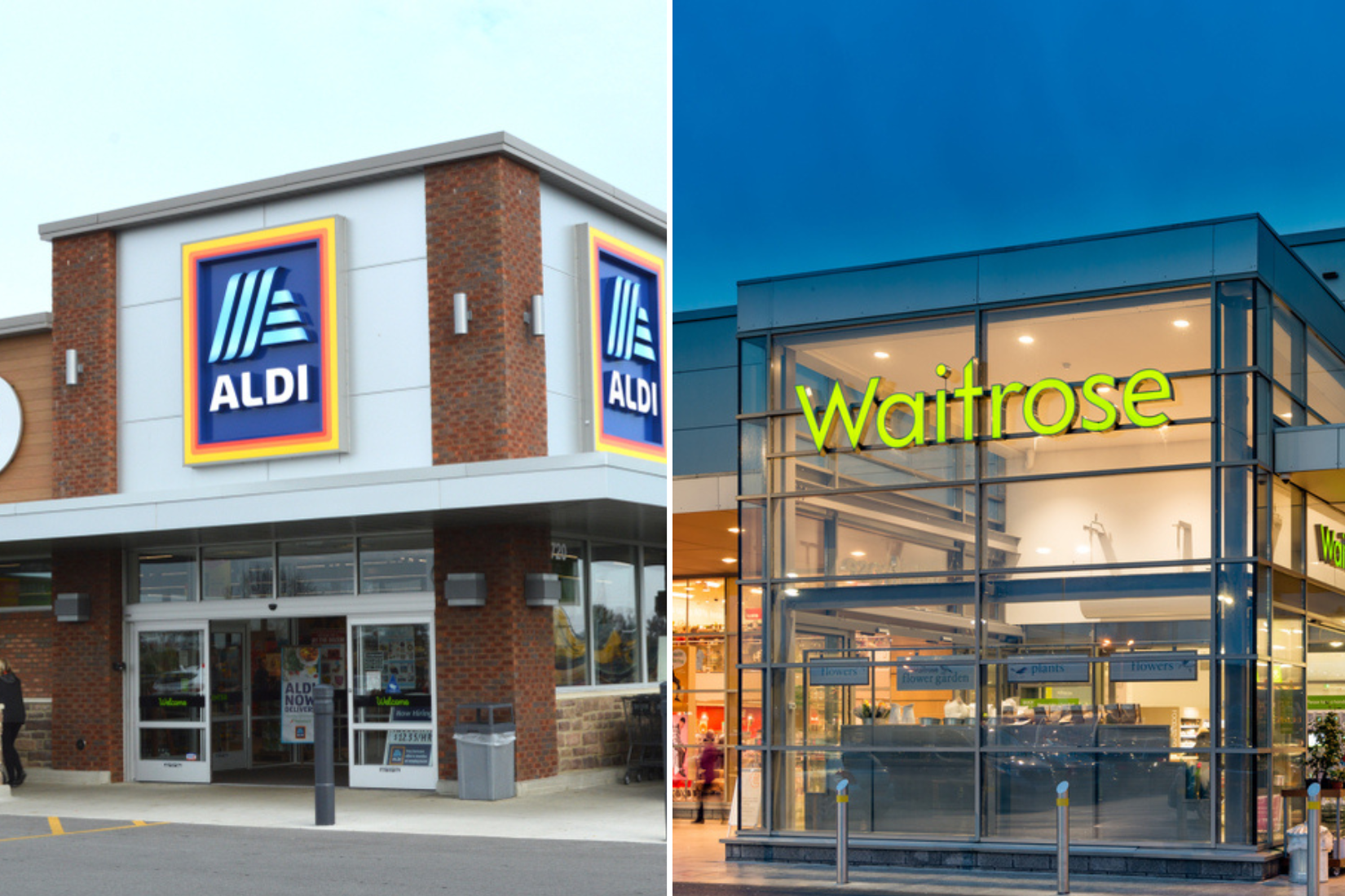 Aldi and Waitrose