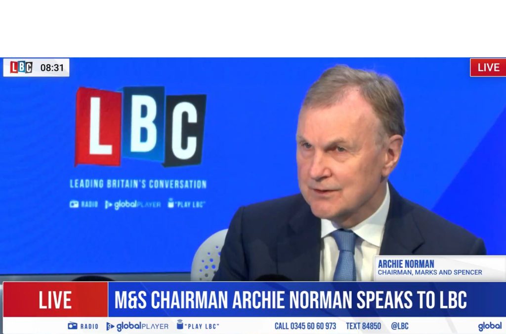M&S chairman Archie Norman has said that the future of the upmarket retailer will not rely on self-checkouts as it has a "robotic type of feel".