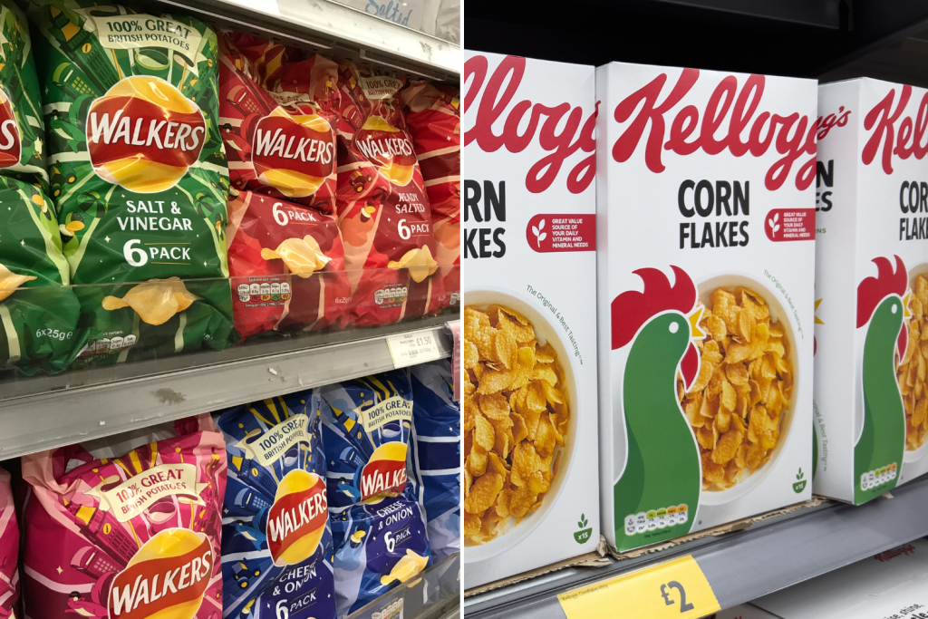 Walkers x Kellogg's products