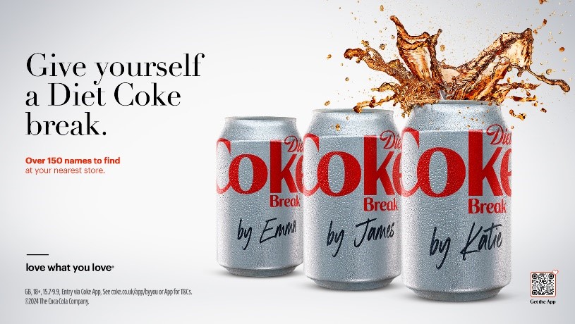 Diet Coke is debuting personalised cans and bottles in an aim to bring more excitement to the consumer brand experience.