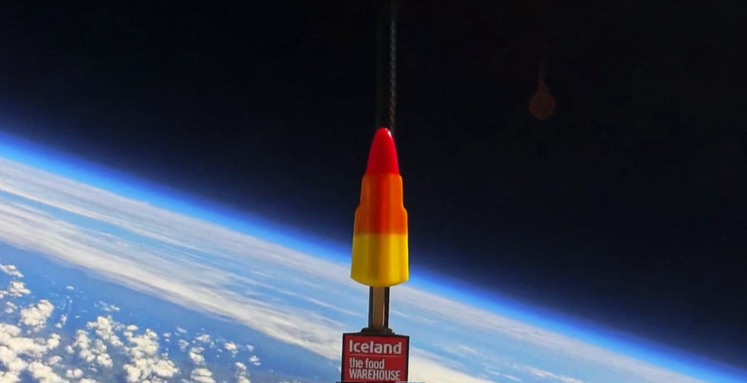 Watch: Iceland launches rocket ice lolly into space to mark school holidays