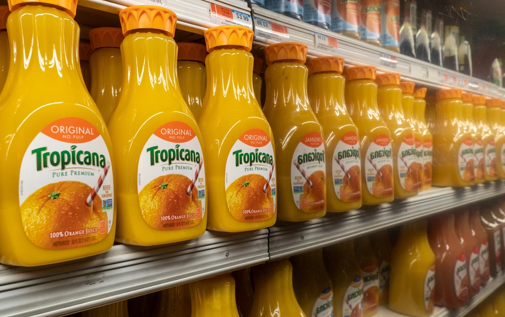 Tropicana juice in supermarket