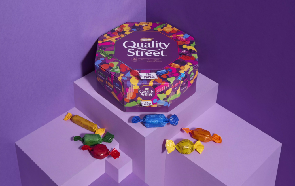 Quality Street paper tub