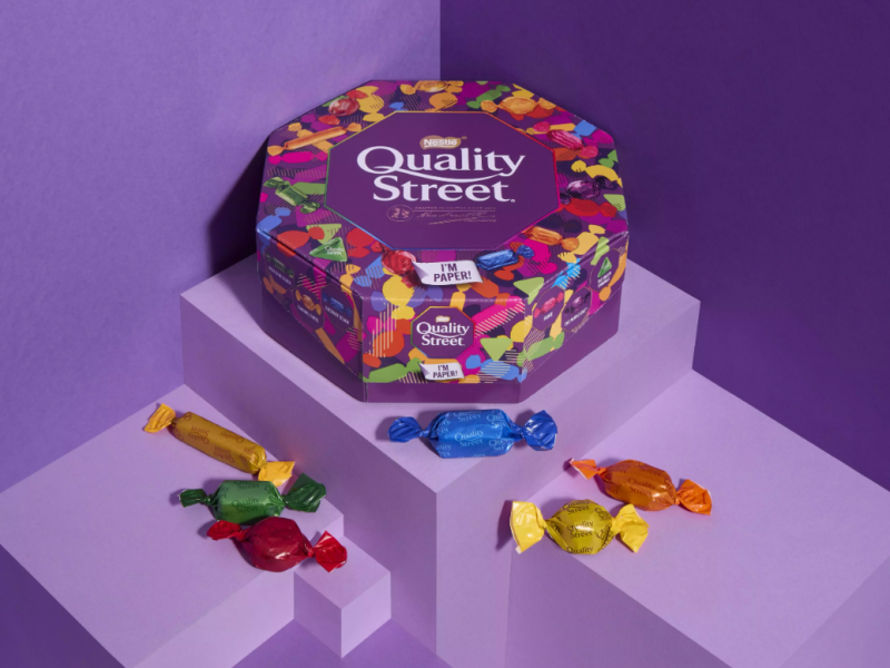 Quality Street paper tub