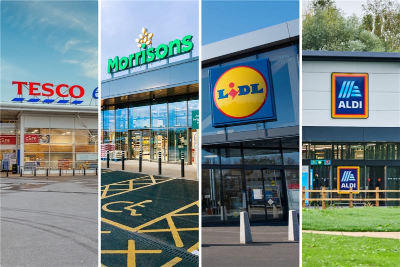Tesco, Morrisons, Lidl, Aldi (christmas)