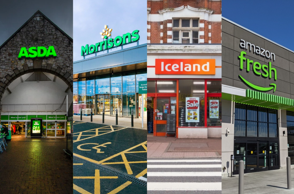 Supermarkets Asda, Morrisons, Iceland Amazon Fresh