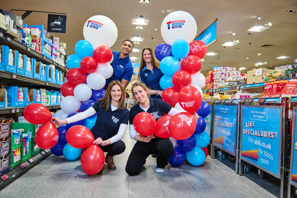 Aldi has raised over £11 million for Teenage Cancer Trust, since first partnering with the charity in 2017.