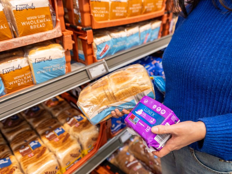 Aldi has introduced free access to pads and tampons in its in-store toilets across the country, in a UK supermarket first.