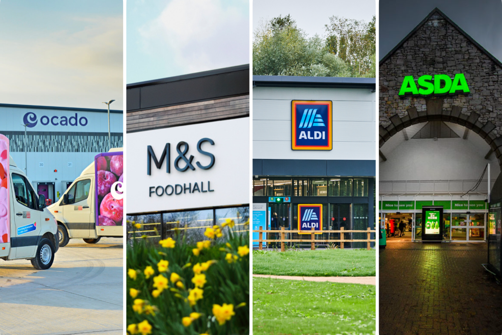 Ocado, M&S and Aldi have all seen strong growth as Asda once again found itself outpaced by its rivals, according to new data from analyst Kantar.