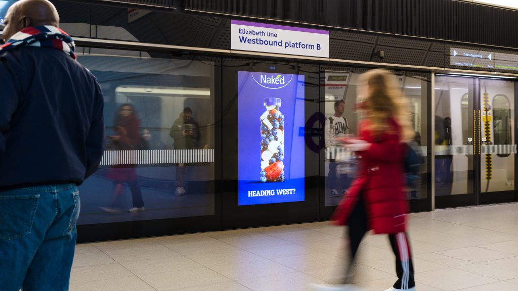 Tropicana is celebrating Naked Smoothie's natural energy-boosting ingredients in a new out-oh-home train-triggered campaign, in an industry first.